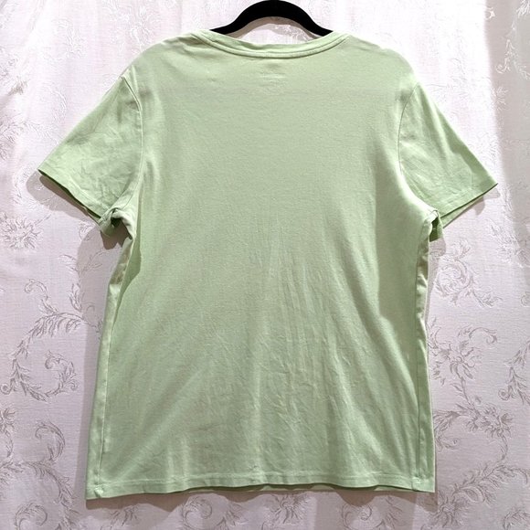 Cotton Pastel Green Ultimate Tee Shirt 2X Short Sleeve Crew Neck Casual Basics - Picture 3 of 3